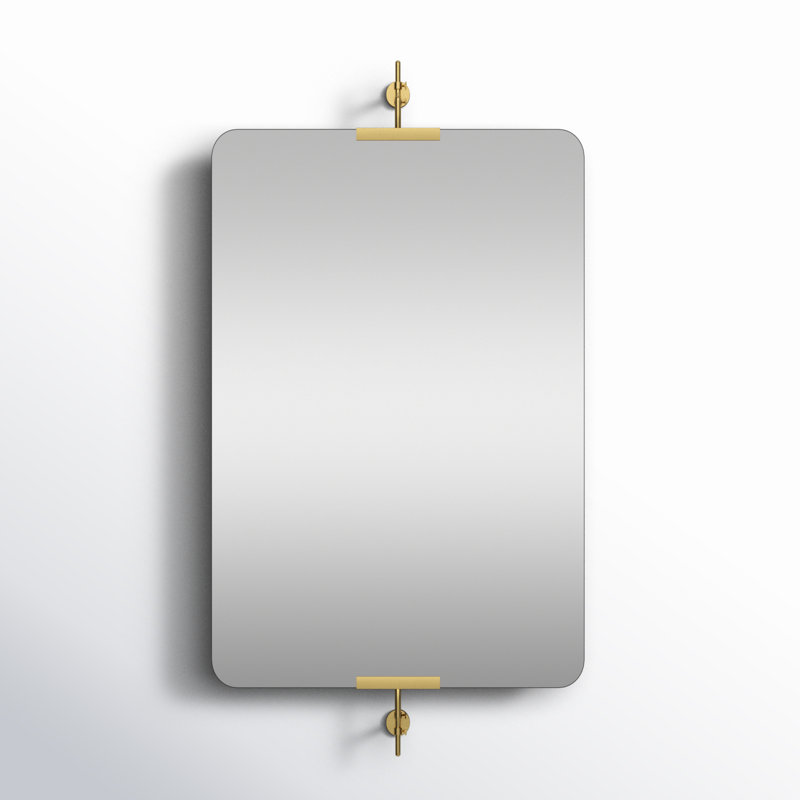 Guava Metal Rectangle Mirror, 48" x 29", Gold