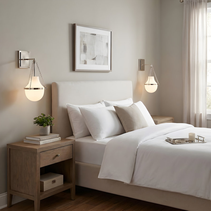 Applique murale simple Hinkley Collins, Nickel poli