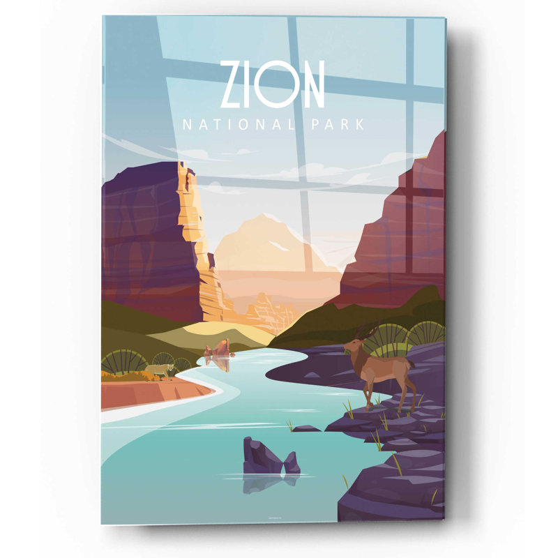 Parc national de Zion - impression sans cadre, H 16 po x l 12 po x P 0,13 po