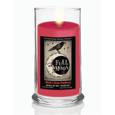 Filll Moon 18 oz Status Candle Glass