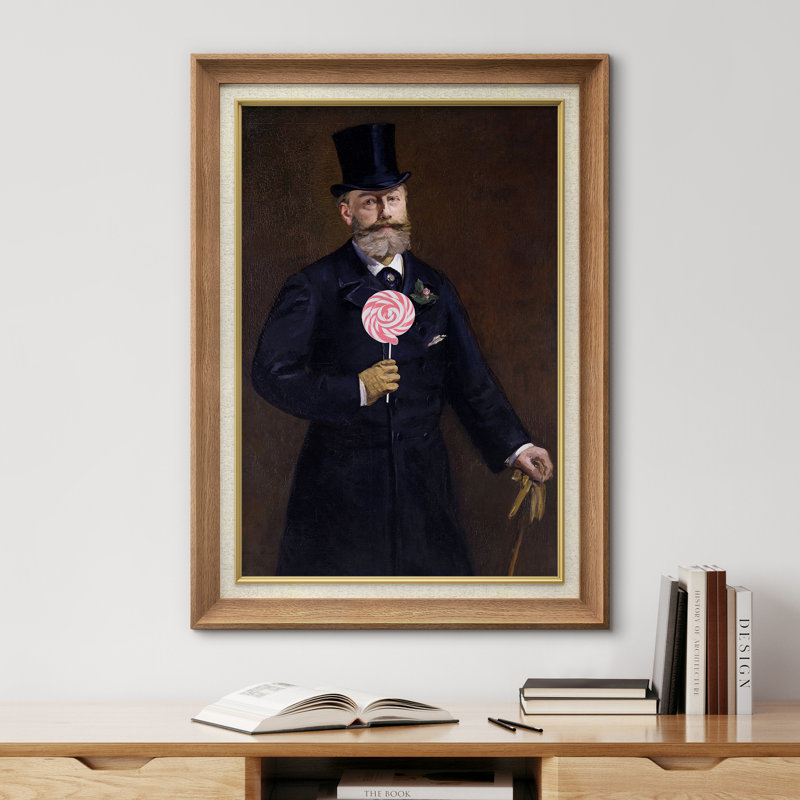 «Lollipop Victorian suit man» sur toile, Cadre naturel de qualité supérieure, H 36 po x l 26 po