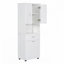 Armoire de salle de bain avec panier à linge inclinable-1157002179