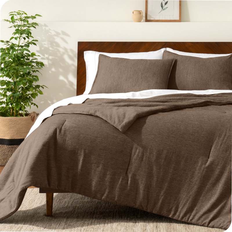 Heather Taupe Twin Down Alternative Microfiber Comforter Set