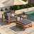 Outdoor Lounge Set - Chair And Ottoman With Removable Cushions-623162024