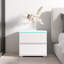 Astorga 19.7" Nightstand with 16-Colour LED Lighting, High Gloss Finish-1239702109
