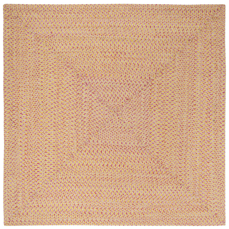 Garbrand Hand Woven Cotton Solid Color Rug, Square 6'