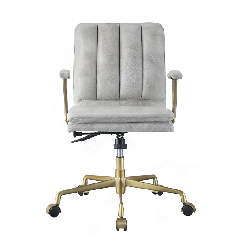 Chaise de bureau en cuir Damir