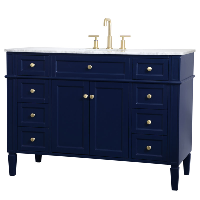 Ensemble de meuble-lavabo simple 48 "Rivers, bleu