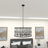 Kimes Metal Crystal Embellished 6 Light Black Chandelier with Link Chain