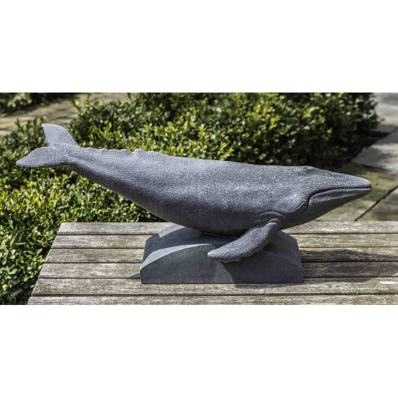 Statue baleine baleine Barney, Pierre grise