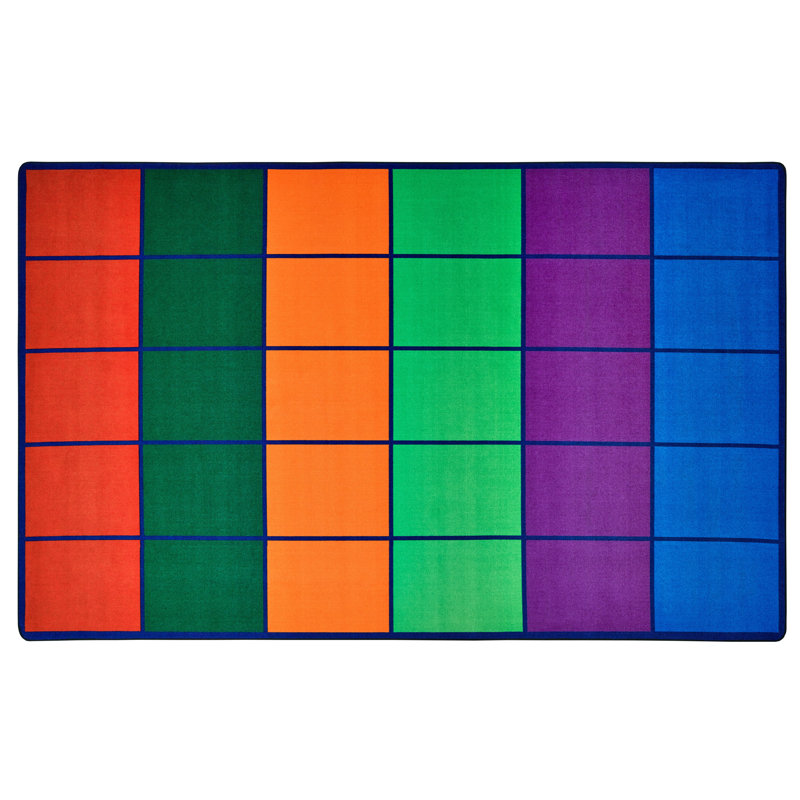 Tapis rectangulaire coloré 30 places