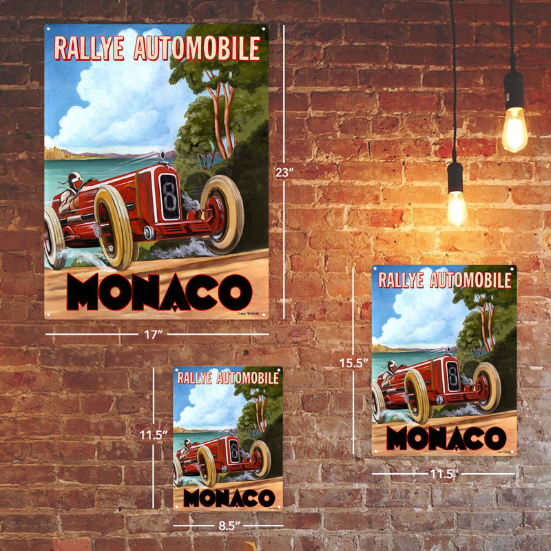 Rallye Monaco, impression sur métal