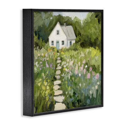 Abstract Cottage on Hill  Giclee Art, design by Victoria Barnes