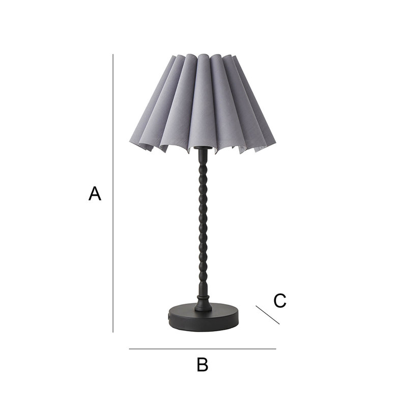 Cifuentes Metal Table Lamp, Yes, Black, Grey