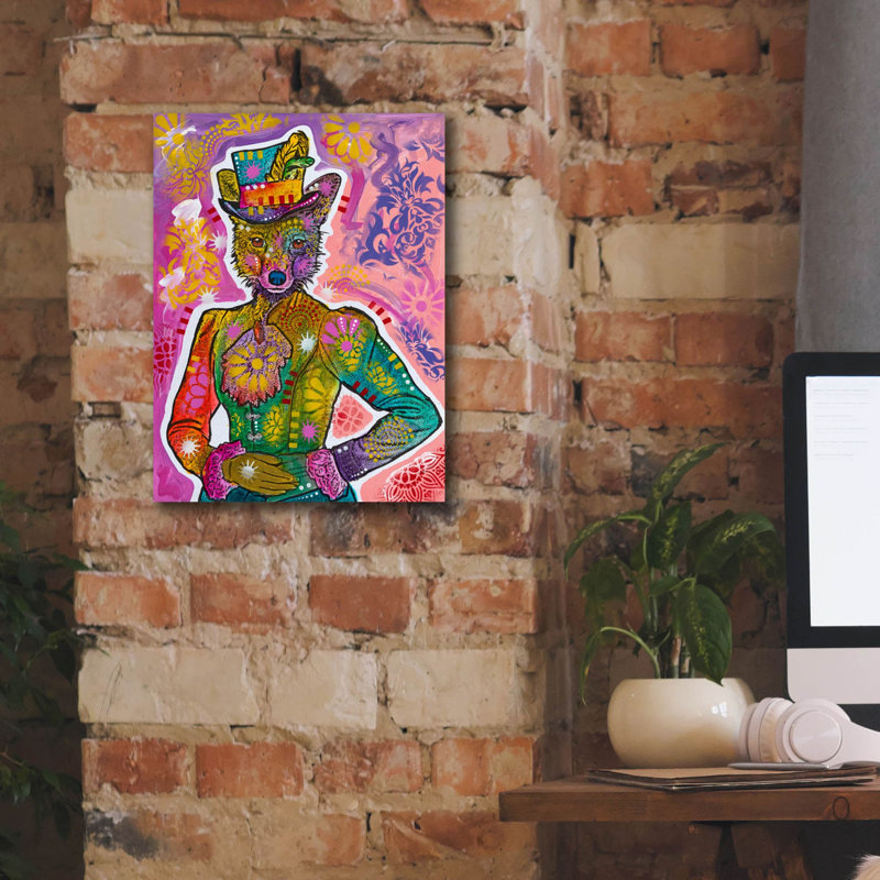 Art mural sur toile Trinx «Foxy Dresser» par Dean Russo, H 16 po x l 12 po x P 0,75 po