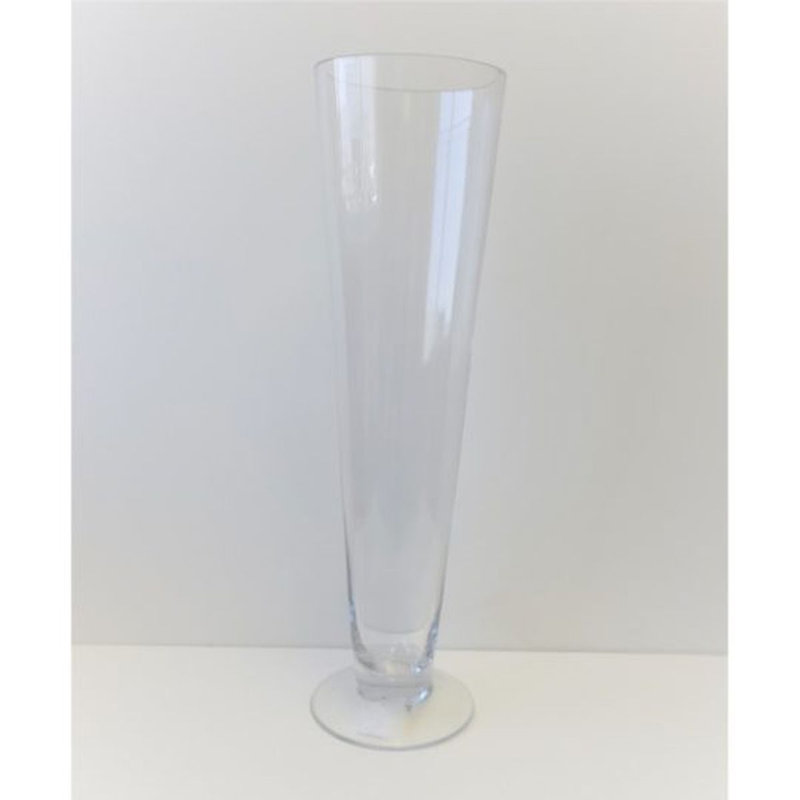 Glass Table Vase, 16" H x 4" W x 4" D