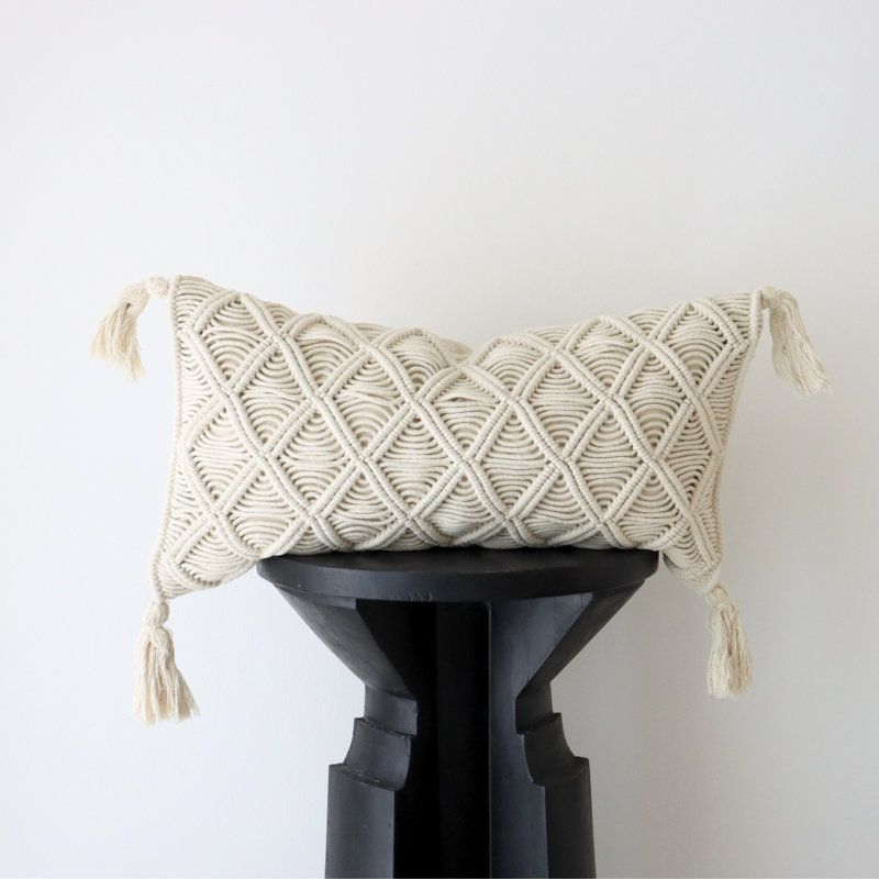 Macramé de coton naturel