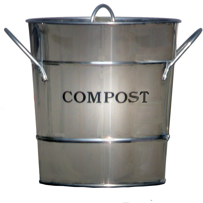 Composteur de cuisine 1 gallon, Acier inoxydable