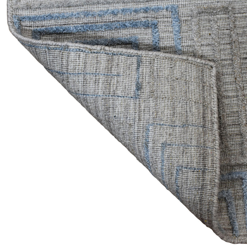 Tapis d'intérieur en polypropylène géométrique multicolore tissé à la main, Rectangle 5 pi x 8 pi