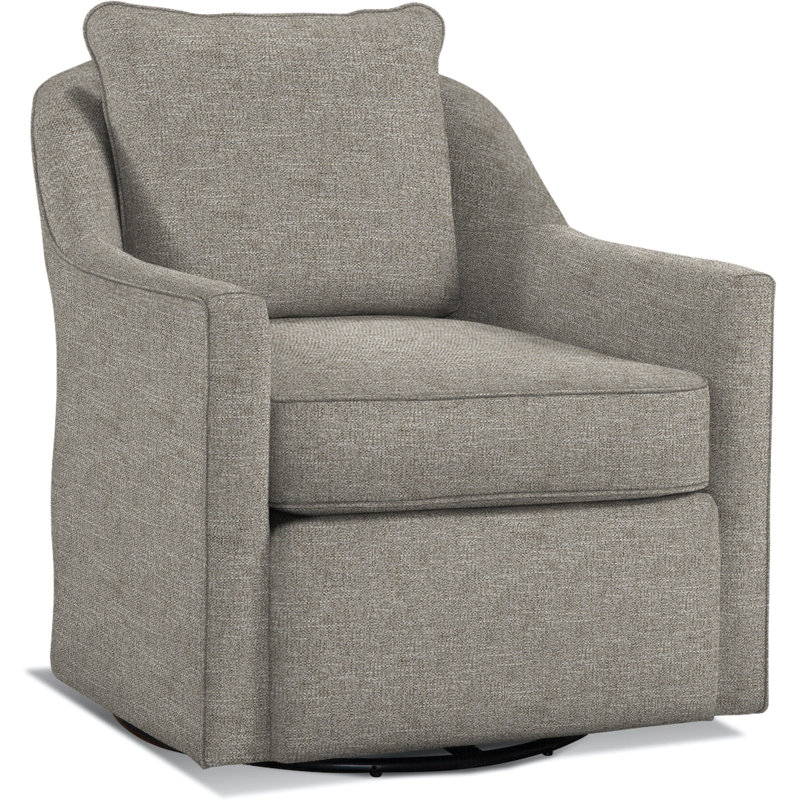Leighton Upholstered Swivel Armchair, Basic Gray 100% Polyester