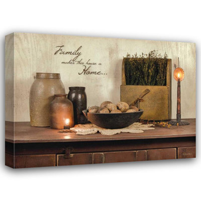 August Grove®, toile sur toile tendue avec châssis Boyer, Susie: Family Makes This House a Home