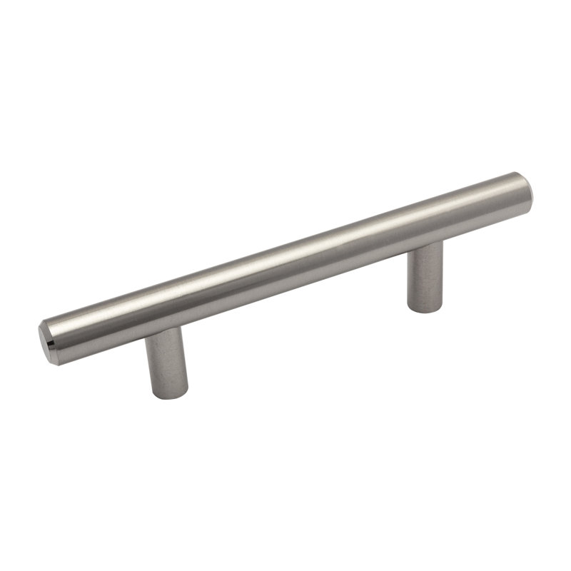 Brushed Nickel Modern Cabinet Drawer Pull Handle with Mounting Hardware