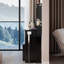 Ensemble de meuble-lavabo de 41 po avec commode gauche et tabouret rembourré-156486254
