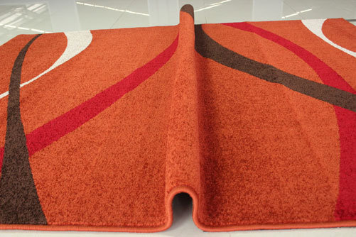 Tapis terre cuite area, 7 pi 11 po x 9 pi 10 po