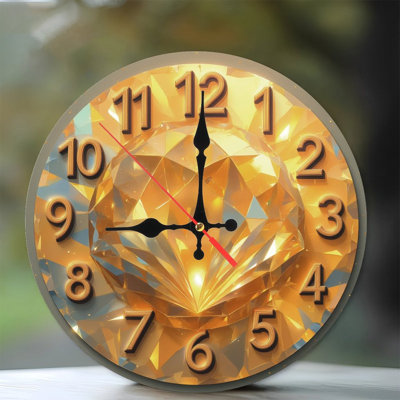 Chiffres de l'horloge dorée