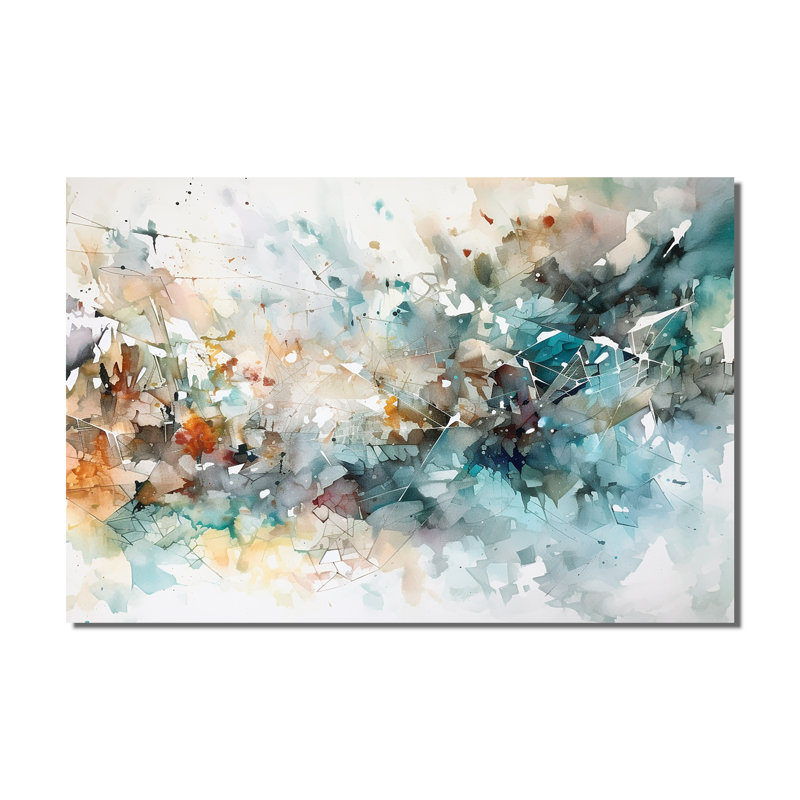 Vibrant Paint Eruption V - Abstract Geometric Wall Art