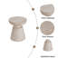 Table d'appoint d'extérieur / d'intérieur en béton léger-1054608454