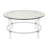 Lower Vobster Coffee Table Clear Tempered Glass Round Coffee Table 35.50" D x 35.50" W x 18.00" H