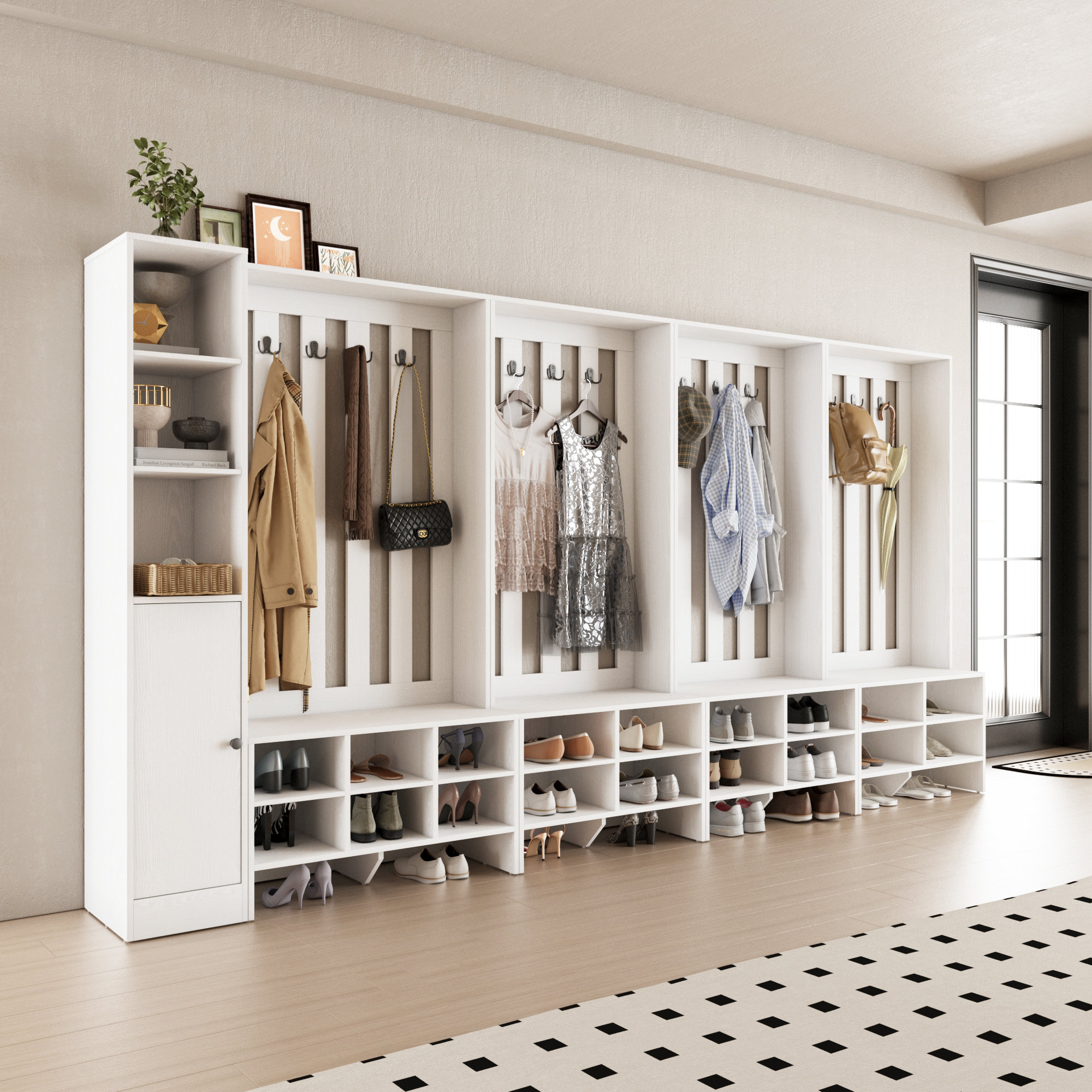 40 Pair Shoe Cabinet With Doorsnull