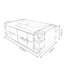 Table basse industrielle avec extérieur en aluminium