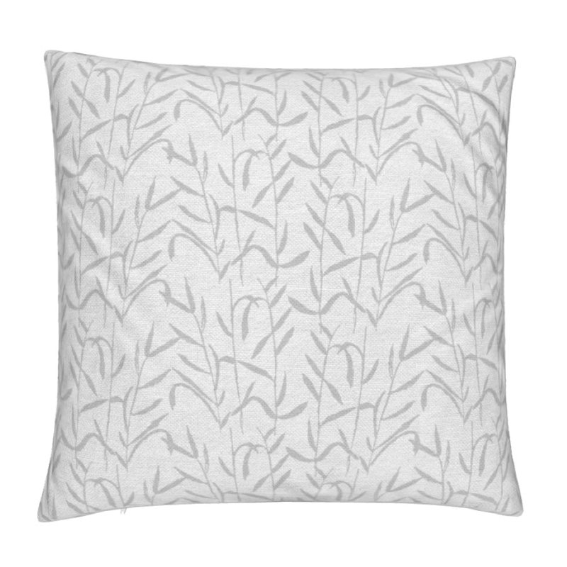 Botanic Square Pillow Cover & Insert, 22"H x 22"W, Platinum/Silver Floral