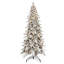 Arbre de Noël 9 pi en PE / PVC floqué 9 pi avec 52 pommes de pin naturelles - 2138 pointes, conception peu encombrante, branches articulées, support en métal stable, aspect enneigé réaliste-15812608-15812609