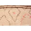 Rare tapis marocain rétro blanc et rouge