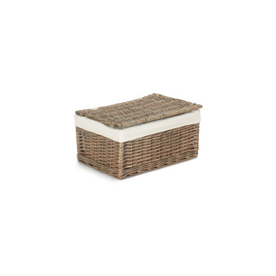 Wicker Storage Basket Hamper with Lining