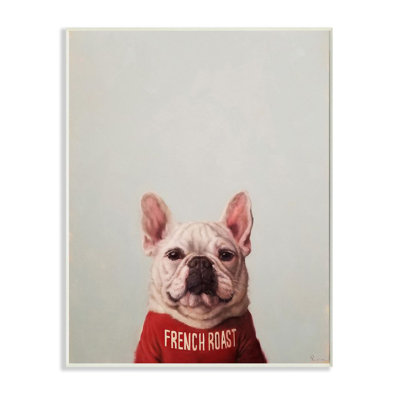 «French Bulldog in French Roast» par Lucia Heffernan - impression d'art graphique