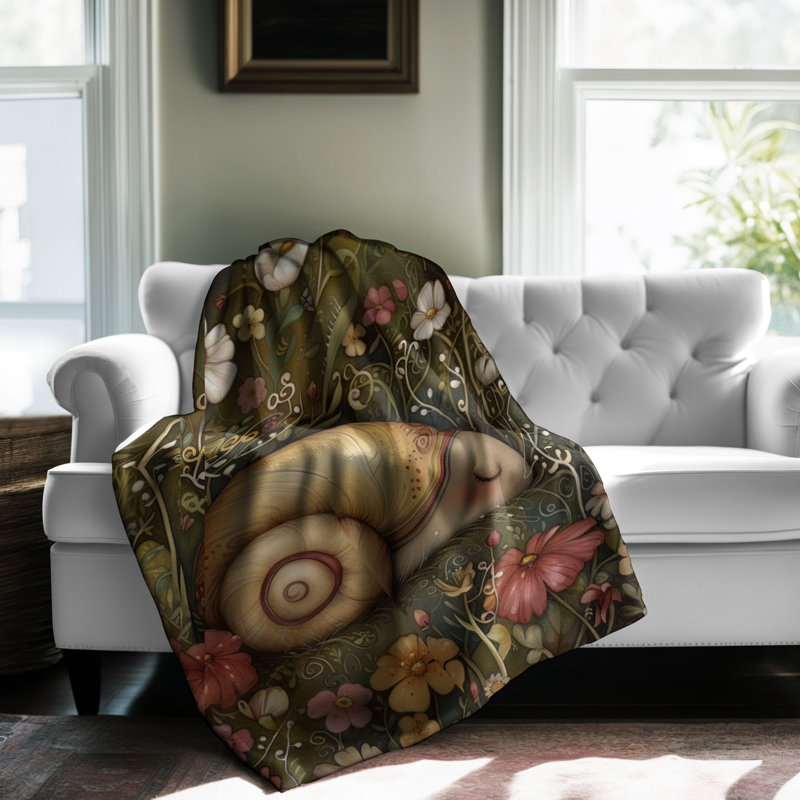 Couverture adorable pour escargot endormi, L 80 po x l 60 po