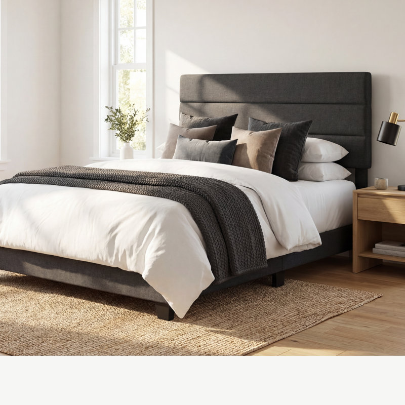 Lit plateforme Boyd Sleep Ravenna | Tête de lit réglable | Compatible avec une base à profil bas | Conception moderne de la Manche | Capacité de 700 lb