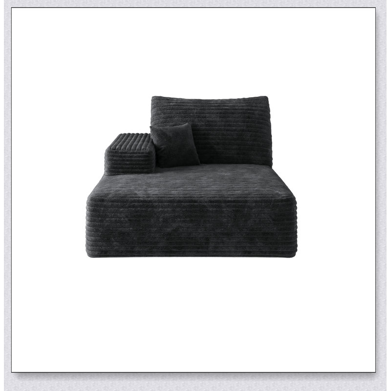 Canapé-lit moderne à droite avec tissu velours côtelé moelleux, sans assemblage, idéal pour une détente confortable et peu encombrant dans les espaces de vie