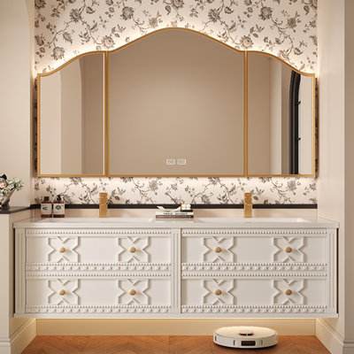 French-style retro fashionable bathroom cabinet