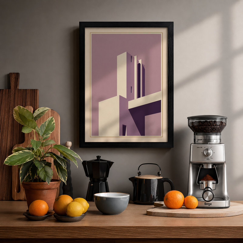 Architecture Geometric - Print, Black, A4 - 29.7 x 21.0 cm