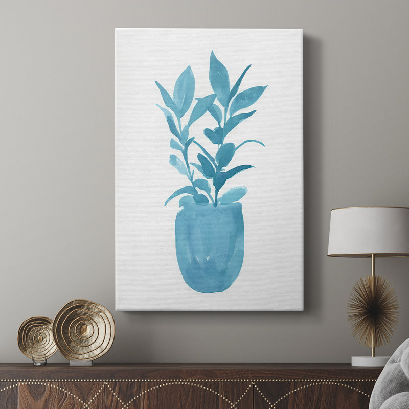 Watercolor House Plant III - galerie Cavas sur mesure, H 18 po x l 12 po