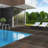27Pcs Black Walnut Color Solid Pine Wood Interlocking Patio Deck Tiles