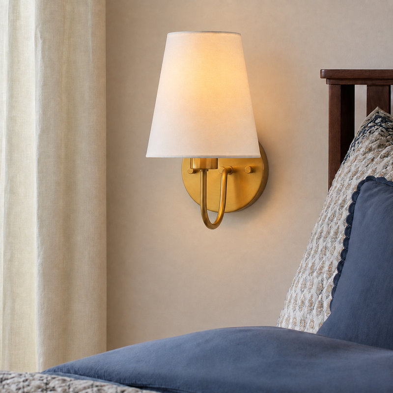 Lidia 1-Light Dimmable Metal Armed Sconce