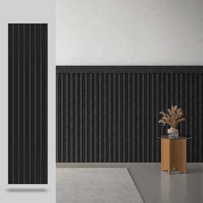 Ensemble de panneaux muraux Art3d, panneau mural en lattes de polystyrène l 9,84 po x L 37,8 po pour décoration intérieure (31 pieds carrés par caisse)