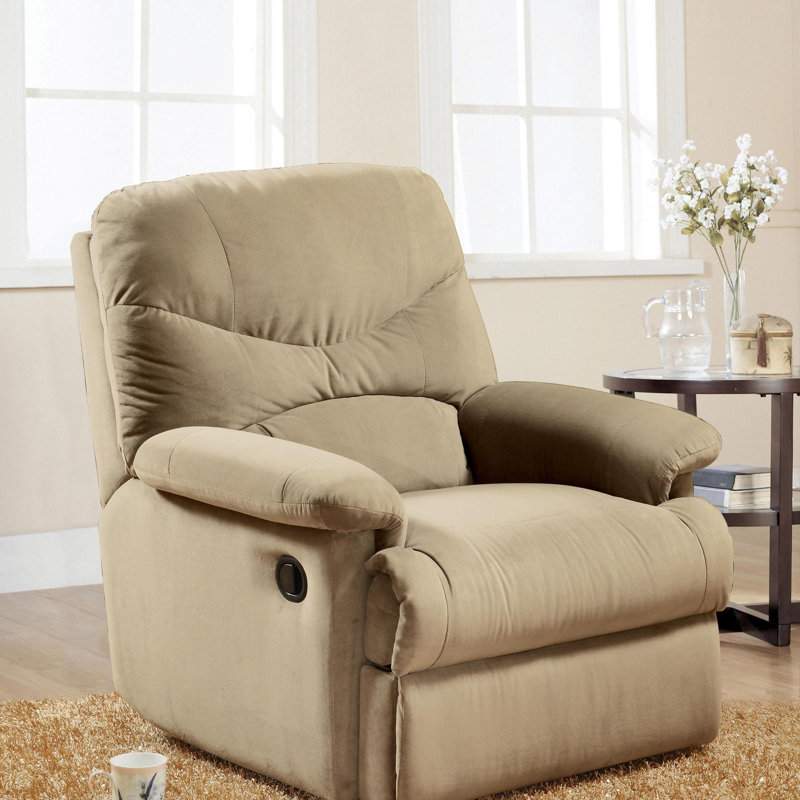 Fauteuil inclinable en microfibre, Beige