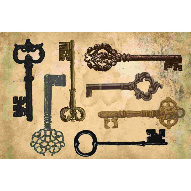 Old Brown Keys - impression sur toile tendue, H 8 po x l 12 po x P 1,25 po